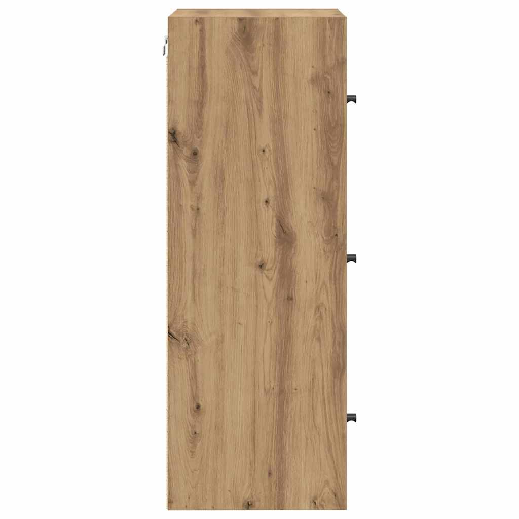 Wall Cabinet 35 x 37 x 102 cm Engineered Wood Artisan Oak