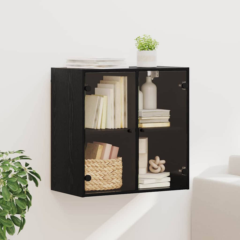 Wall Cabinet 68 x 37 x 68.5 cm Engineered Wood Black Oak