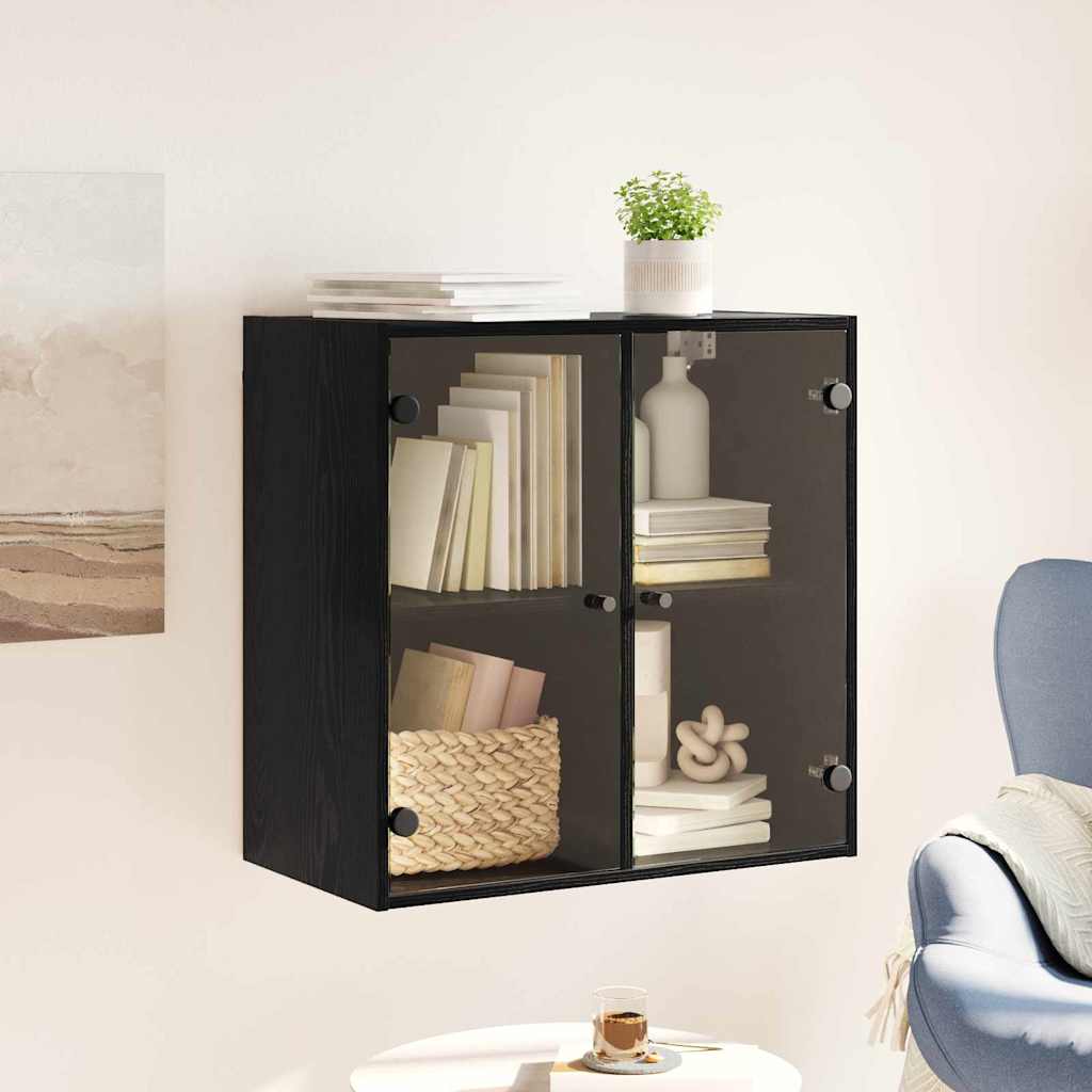 Wall Cabinet 68 x 37 x 68.5 cm Engineered Wood Black Oak