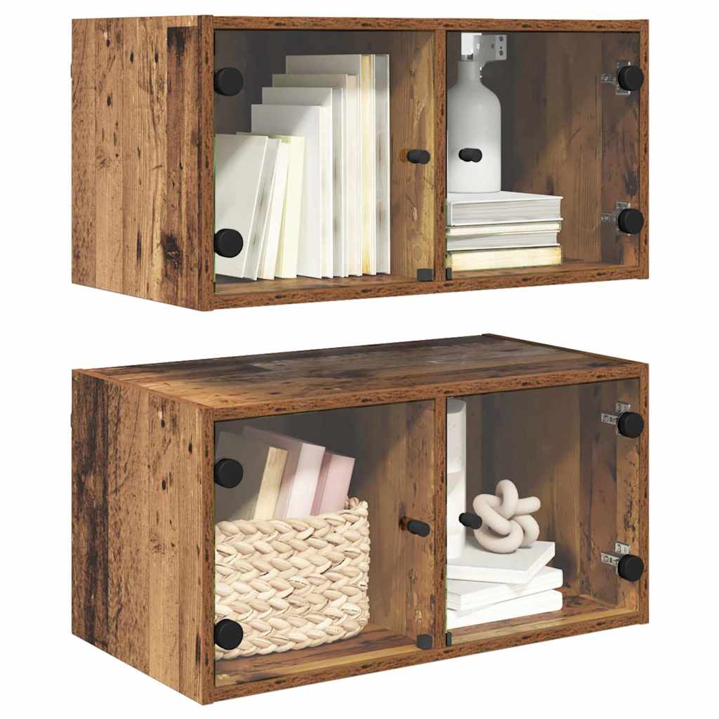 Wall Cabinets 2 pcs Old Wood 68 x 37 x 35 cm Engineered Wood