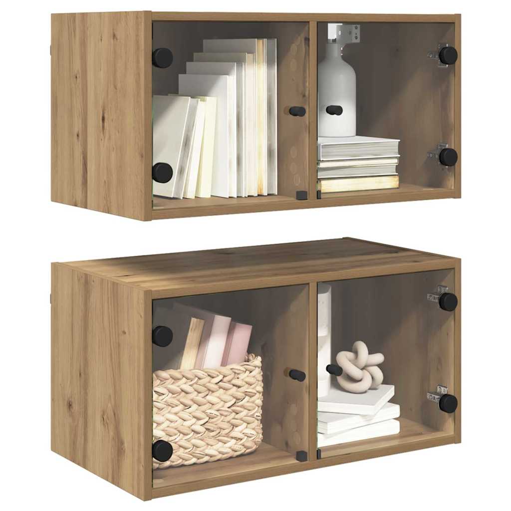 Wall Cabinets 2 pcs 68 x 37 x 35 cm Engineered Wood Artisan Oak