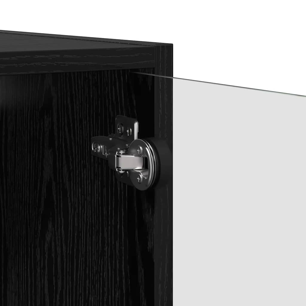 Wall Cabinet 68 x 37 x 35 cm Engineered Wood Black Oak