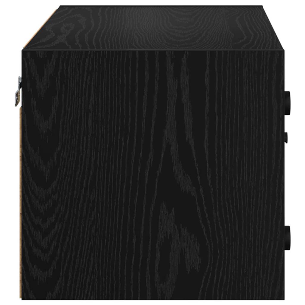 Wall Cabinets 2 pcs 68 x 37 x 35 cm Engineered Wood Black Oak