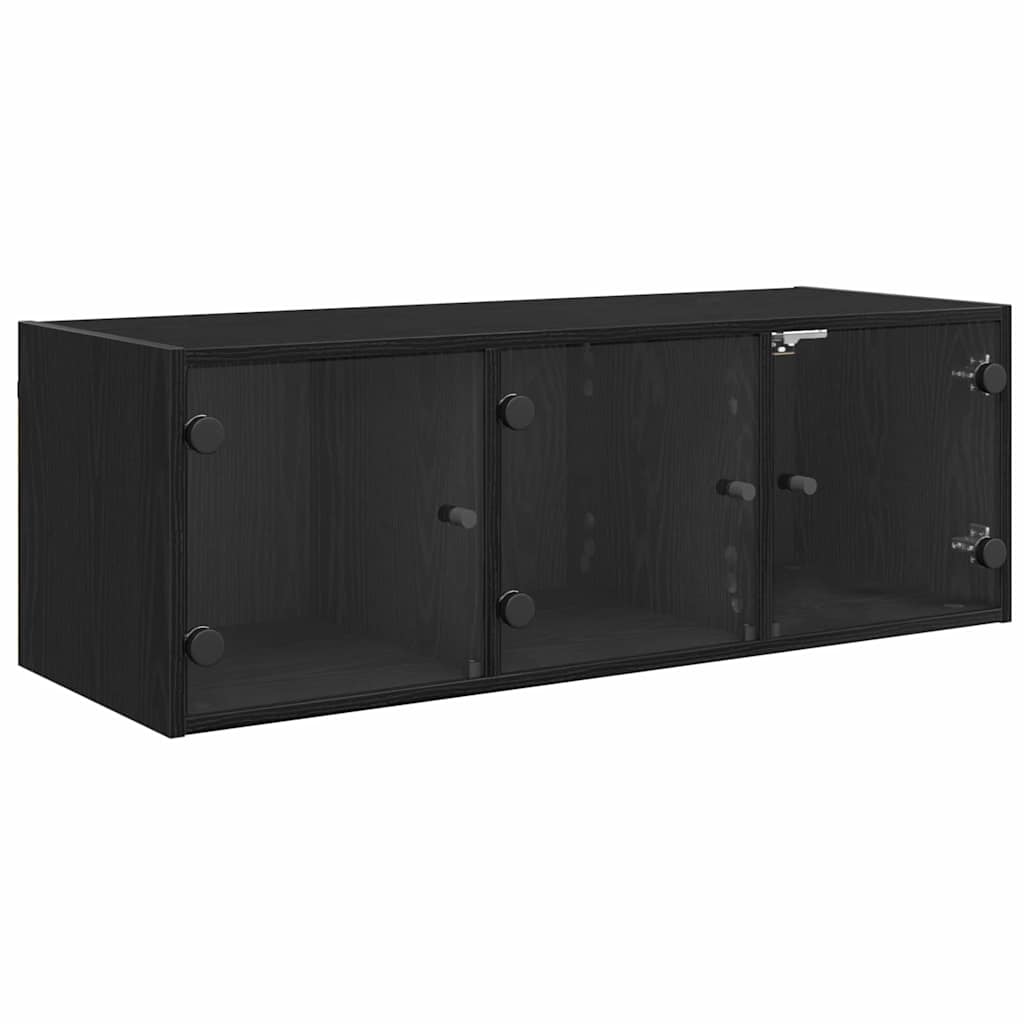 Wall Cabinet Black Oak 102 x 37 x 35 cm Engineered Wood