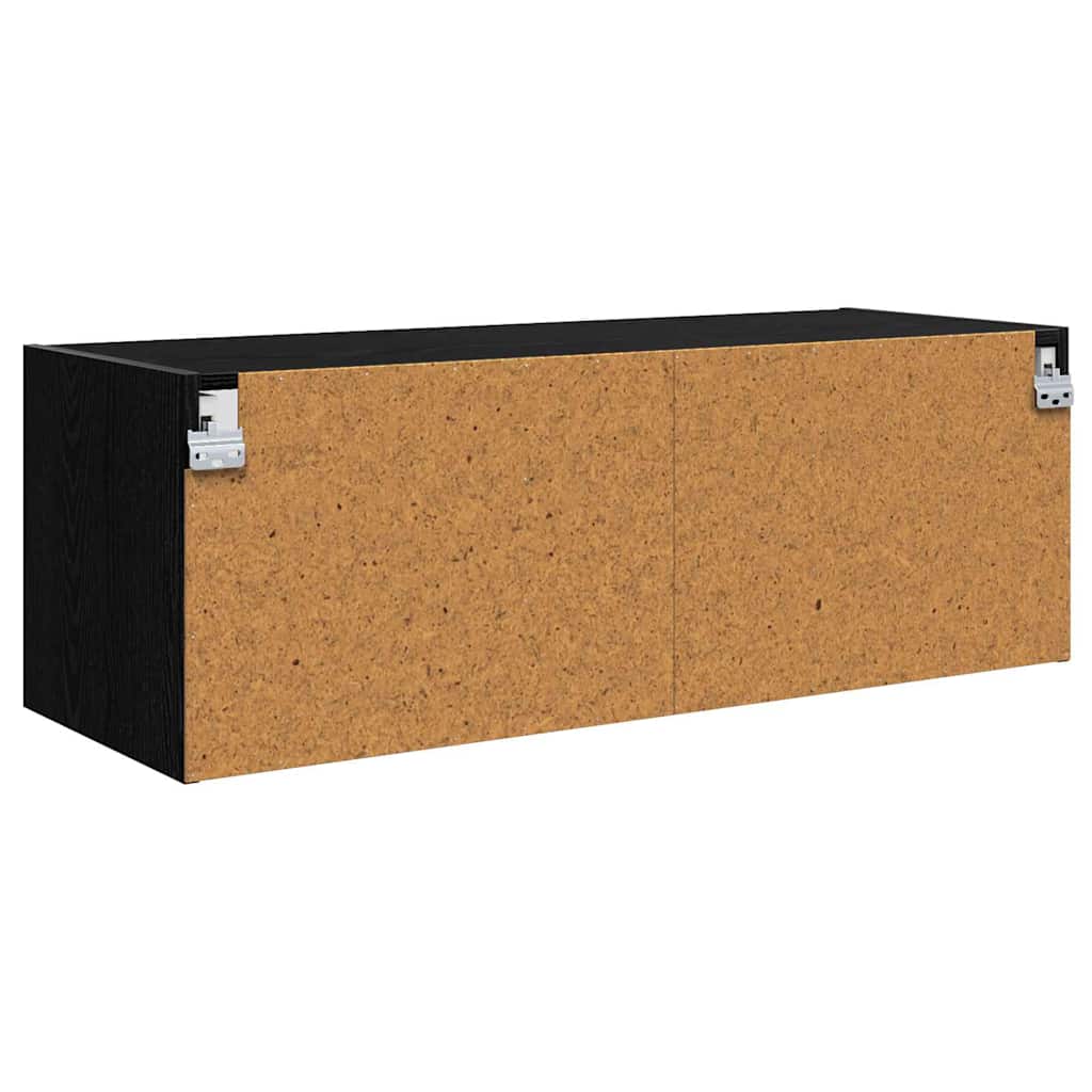 Wall Cabinet Black Oak 102 x 37 x 35 cm Engineered Wood