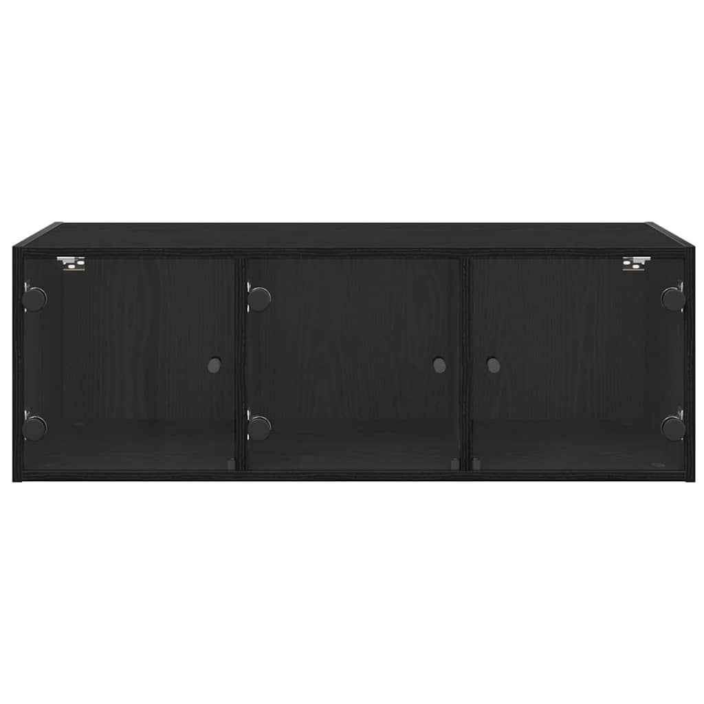 Wall Cabinet Black Oak 102 x 37 x 35 cm Engineered Wood