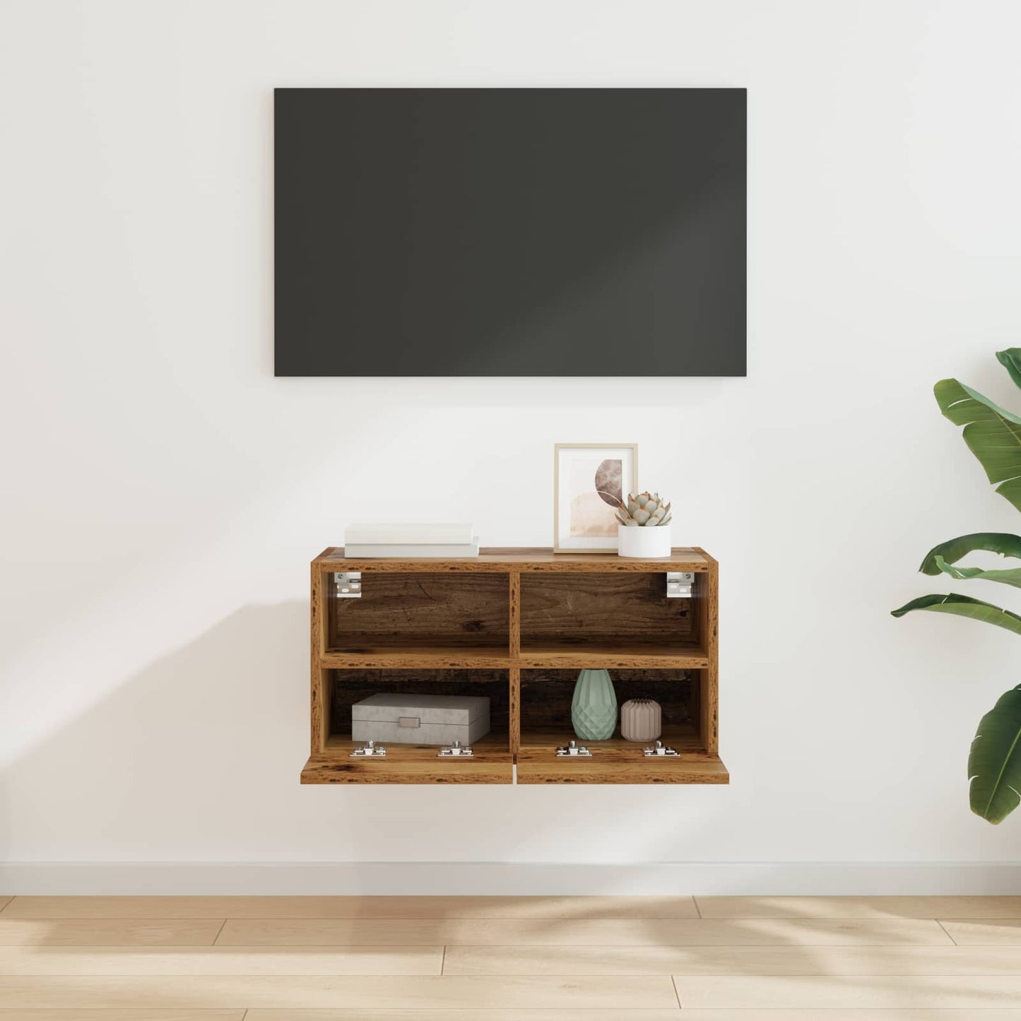 TV Wall Cabinet Old Wood 60 x 30 x 30 cm Engineered Wood