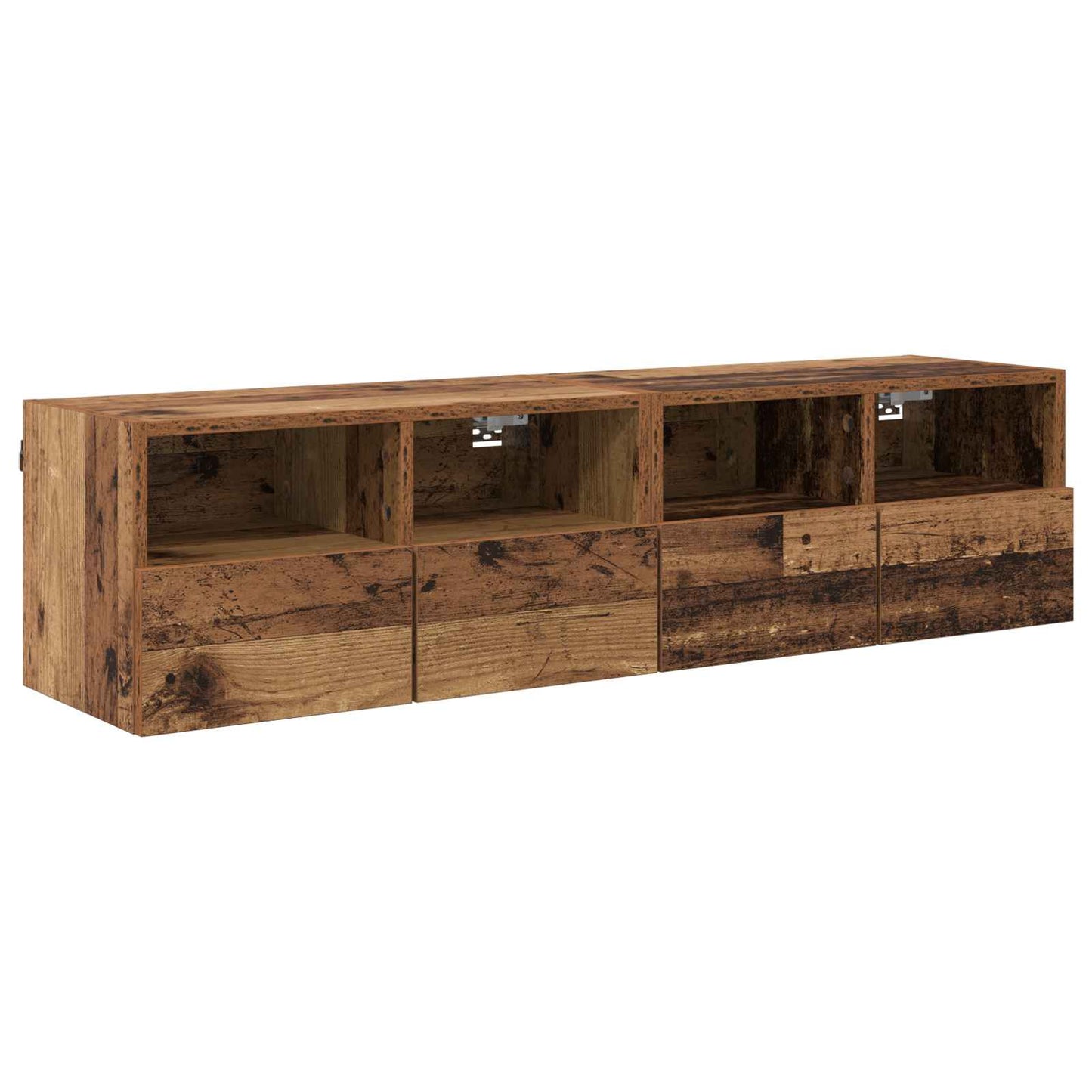 TV Wall Cabinets 2 pcs Old Wood 60 x 30 x 30 cm Engineered Wood