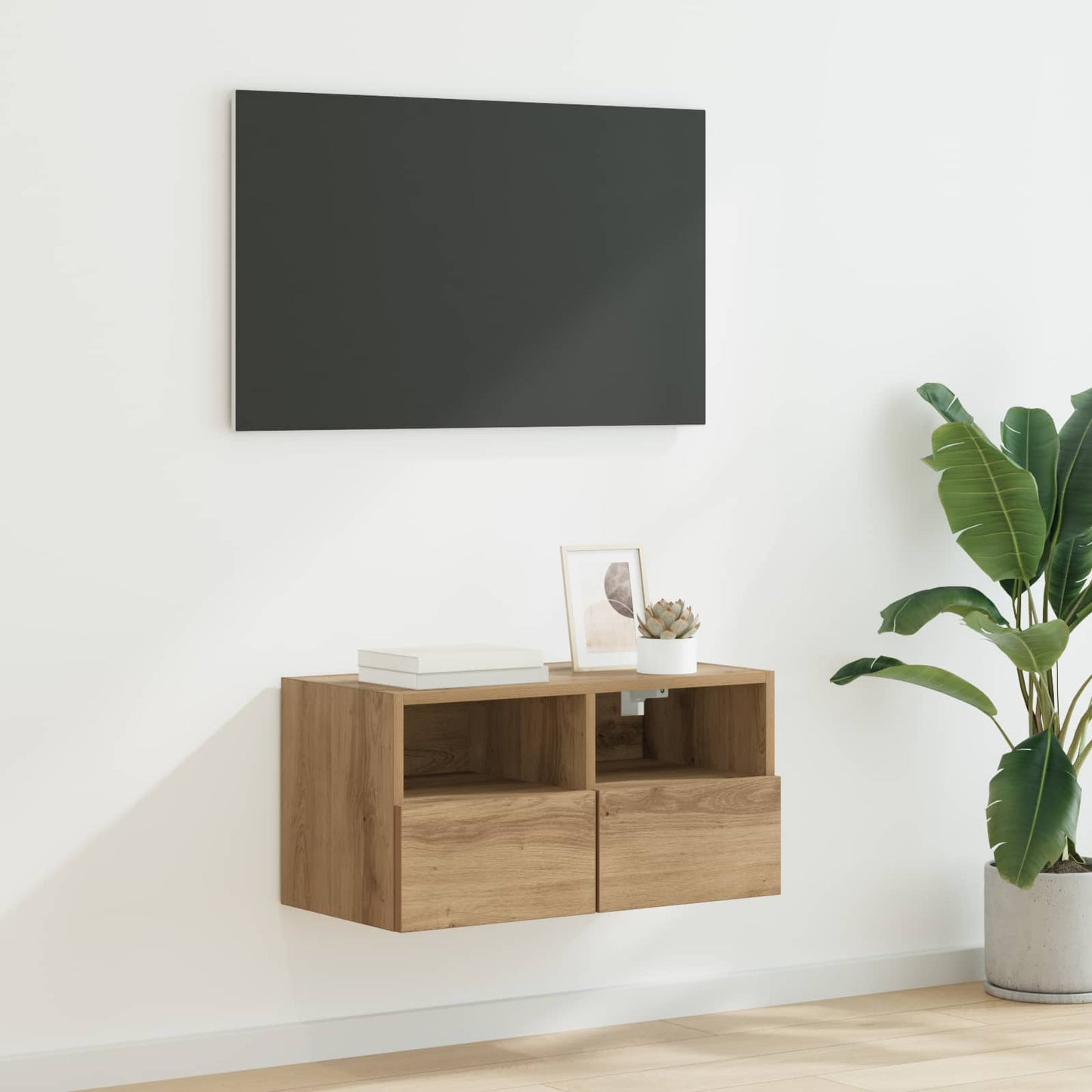 TV Wall Cabinet Artisan Oak 60 x 30 x 30 cm Engineered Wood