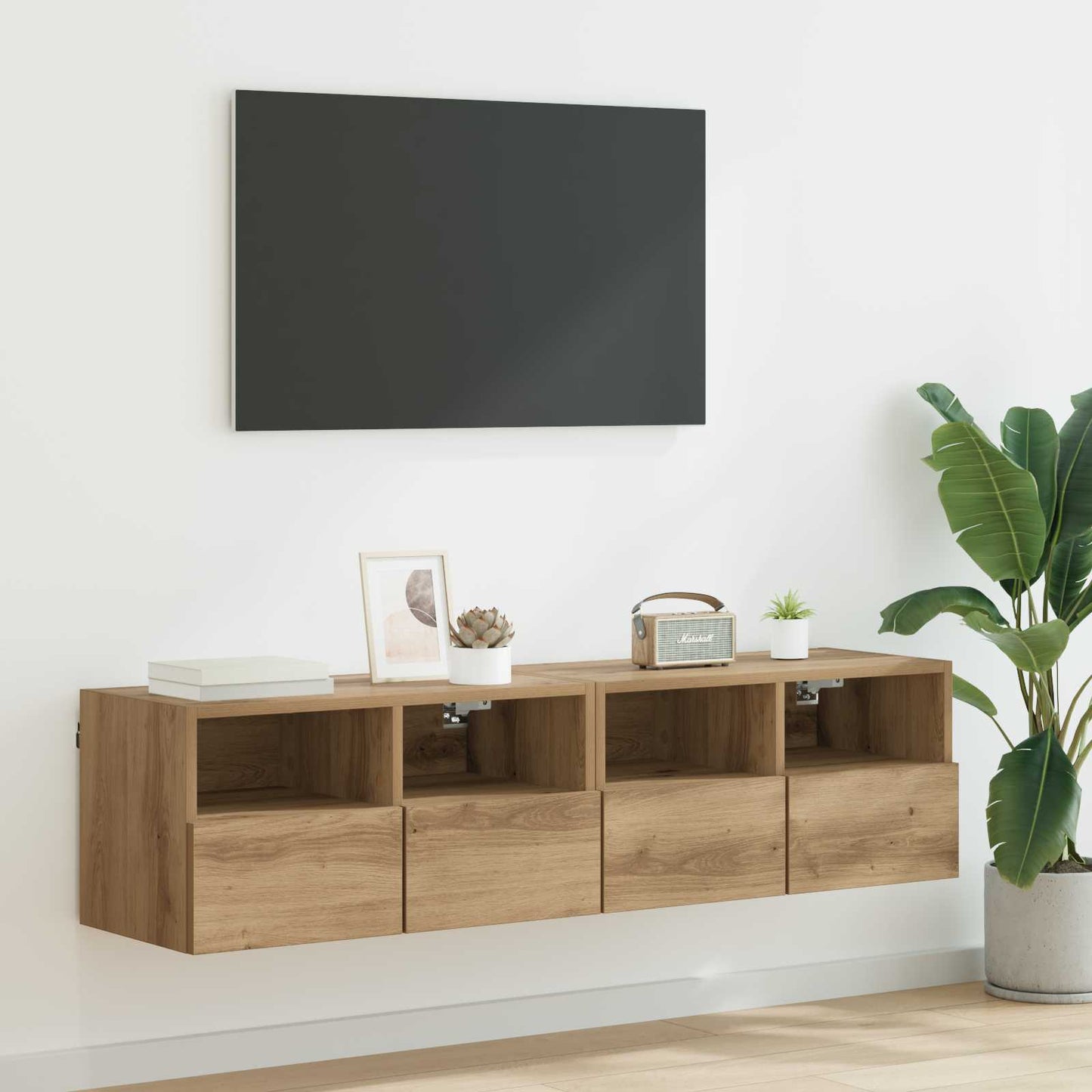 TV Wall Cabinets Wall-mounted 2 pcs Artisan Oak 60 x 30 x 30 cm