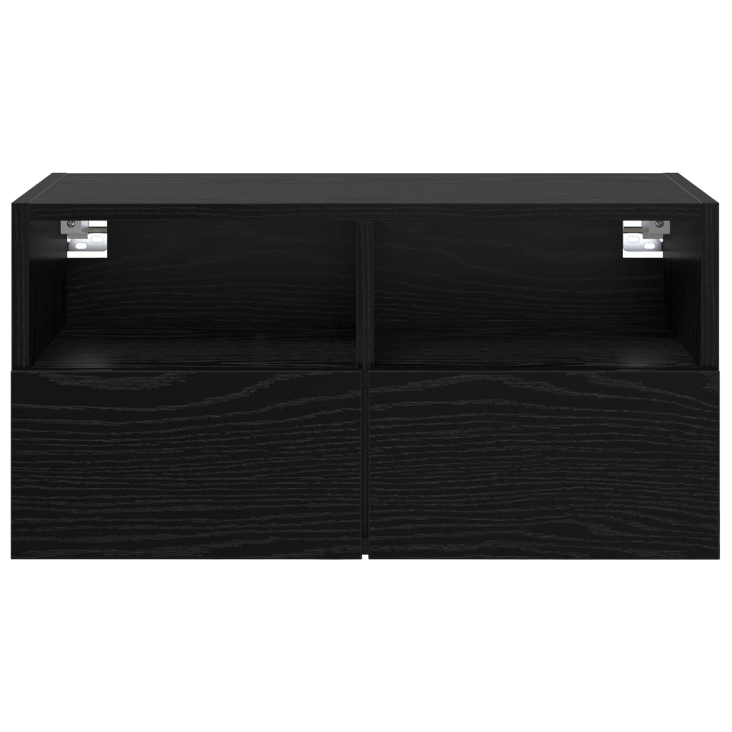 TV Wall Cabinet Black Oak 60 x 30 x 30 cm Engineered Wood