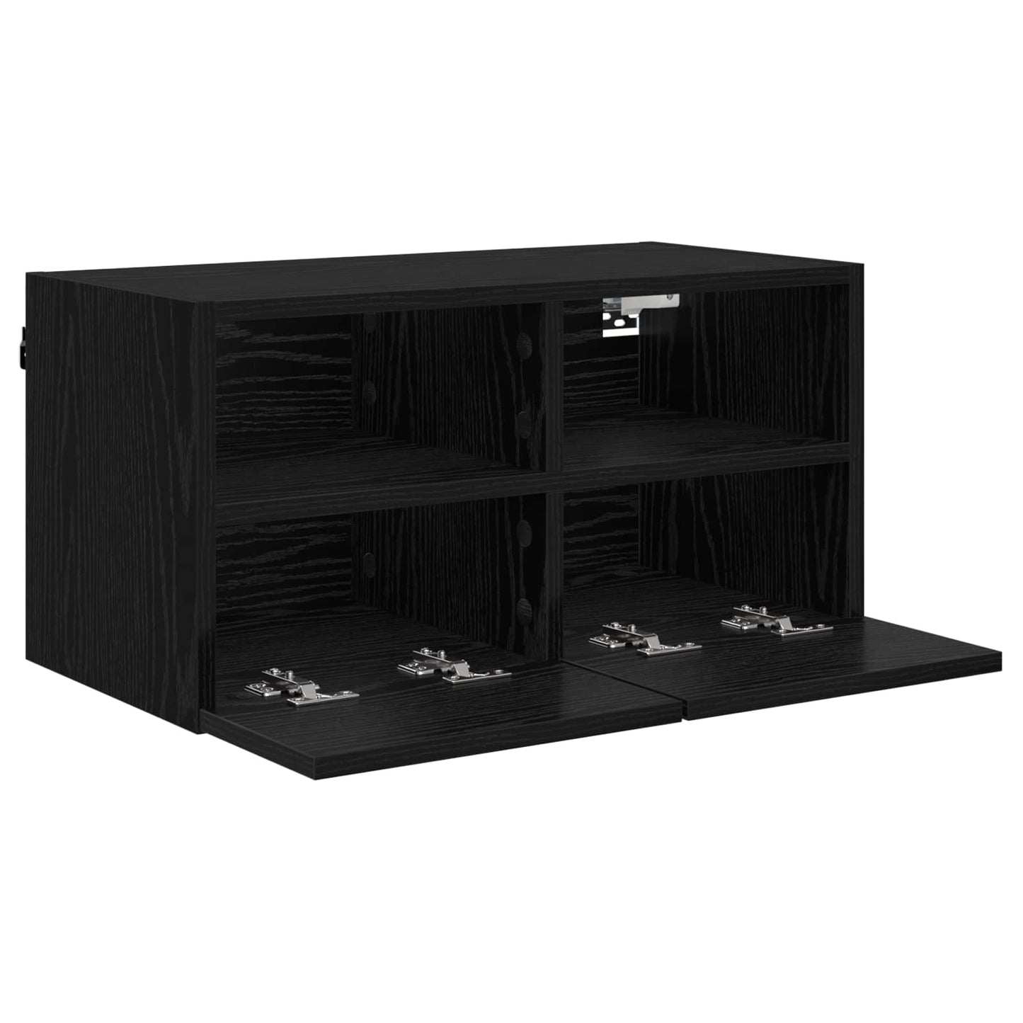 TV Wall Cabinets Wall-mounted 2 pcs Black Oak 60 x 30 x 30 cm