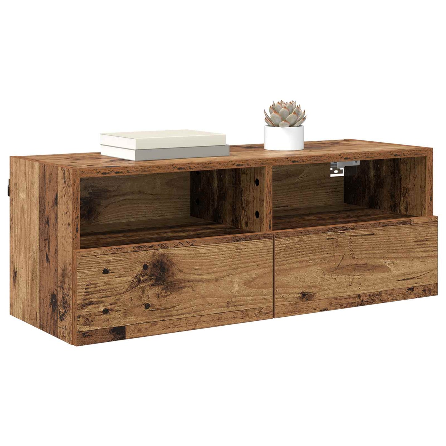 TV Wall Cabinet Old Wood 80 x 30 x 30 cm Engineered Wood