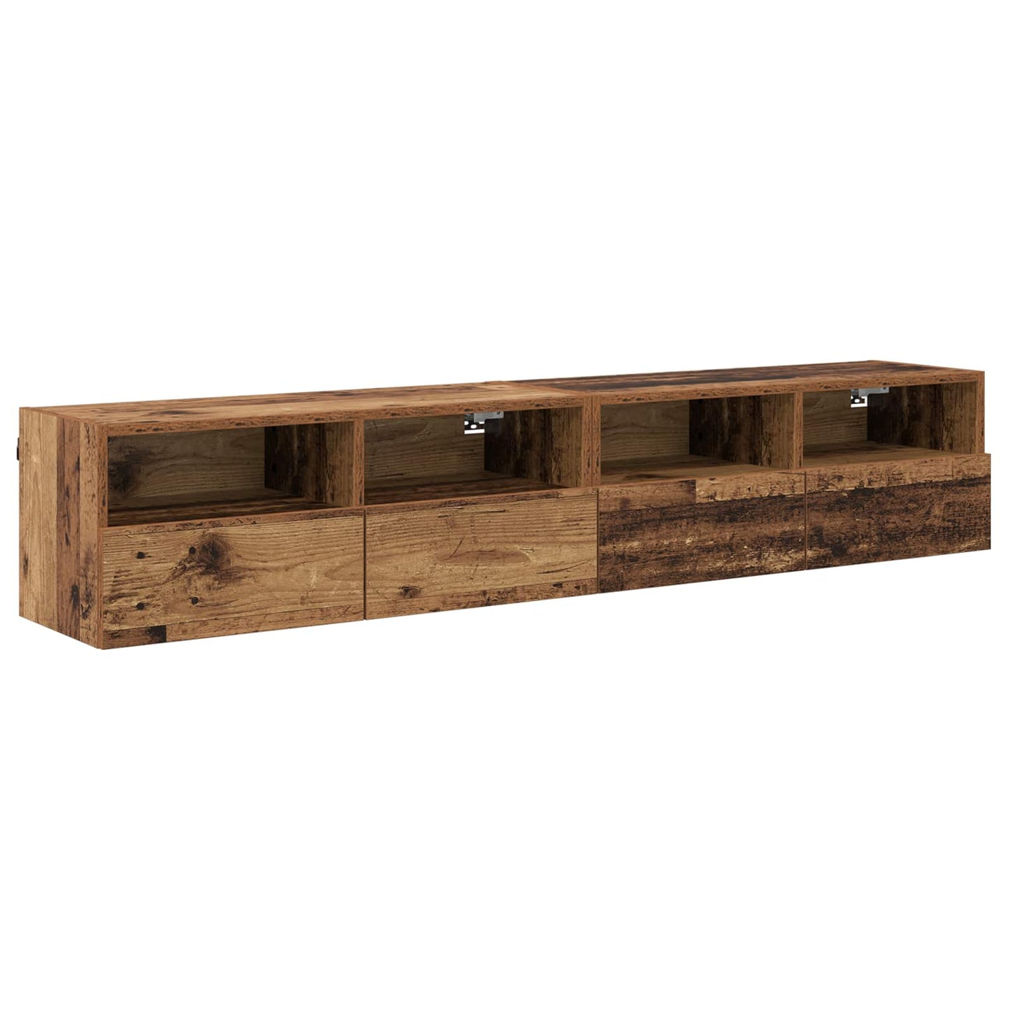 TV Wall Cabinets 2 pcs Old Wood Engineered Wood