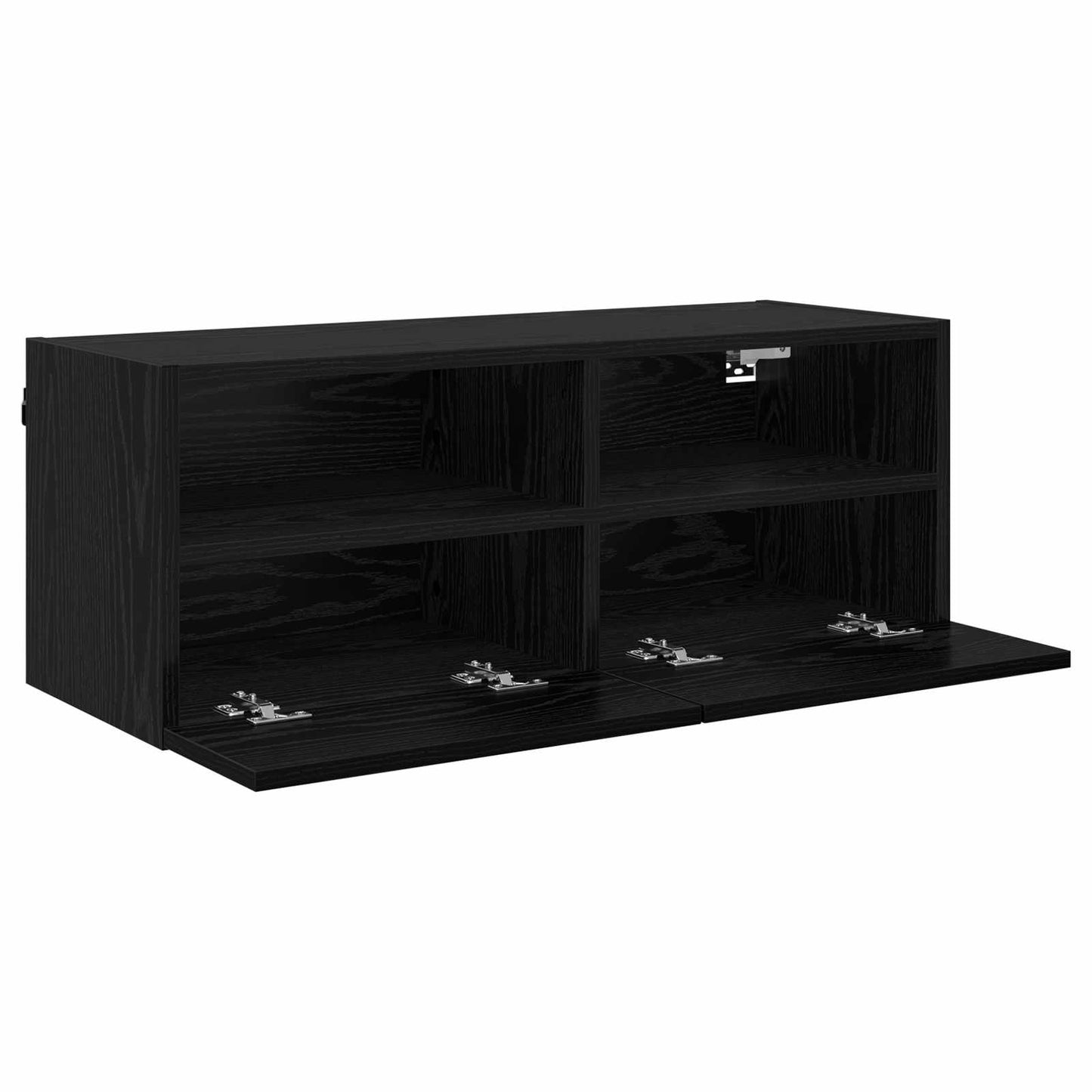 TV Wall Cabinet Black Oak 80 x 30 x 30 cm Engineered Wood