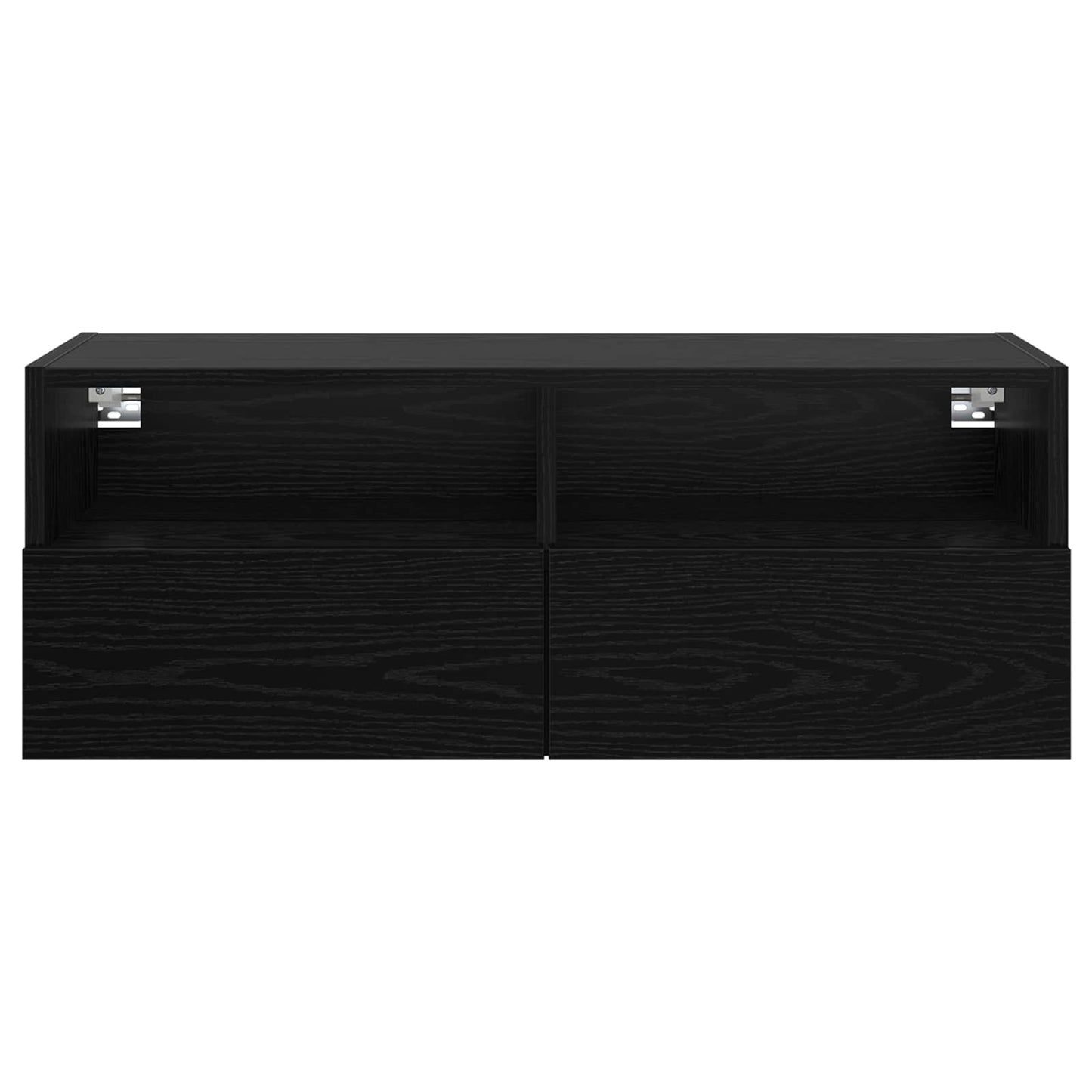 TV Wall Cabinet Black Oak 80 x 30 x 30 cm Engineered Wood