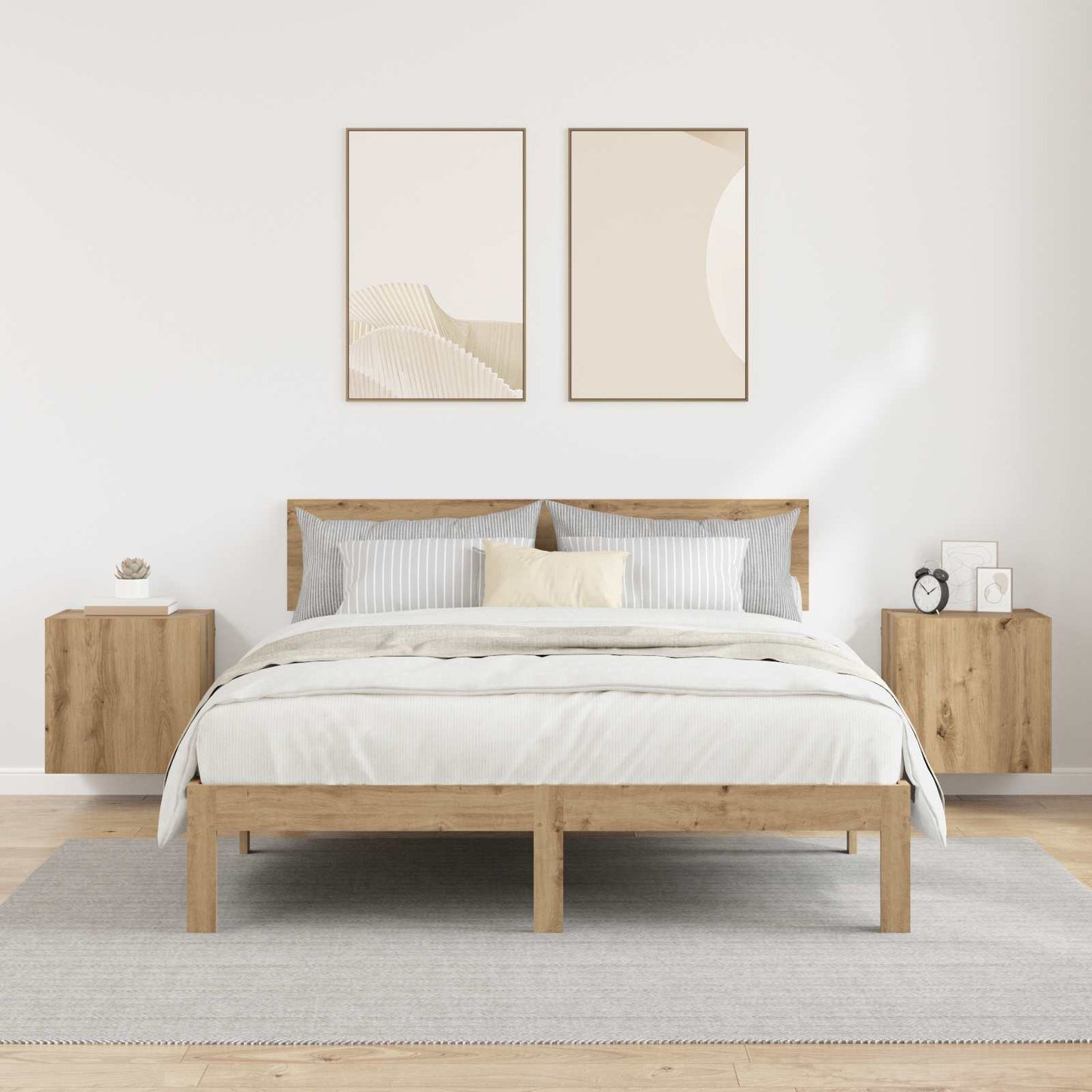 TV Wall Cabinets 2 pcs Artisan Oak 40.5x30x40cm Engineered Wood