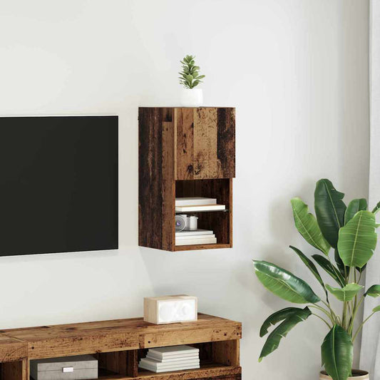 Wall-mounted TV Cabinet Wall-mounted Old Wood 30.5 x 30 x 60 cm