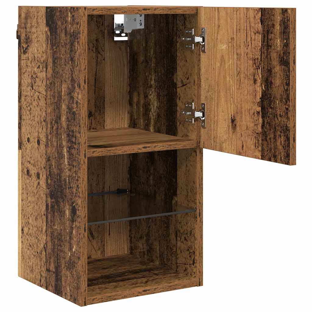 Wall-mounted TV Cabinet with LED Old Wood 30.5 x 30 x 60 cm