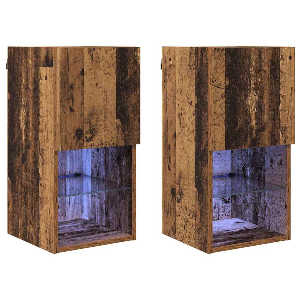 Wall-mounted TV Cabinets 2 pcs Old Wood 30.5 x 30 x 60 cm