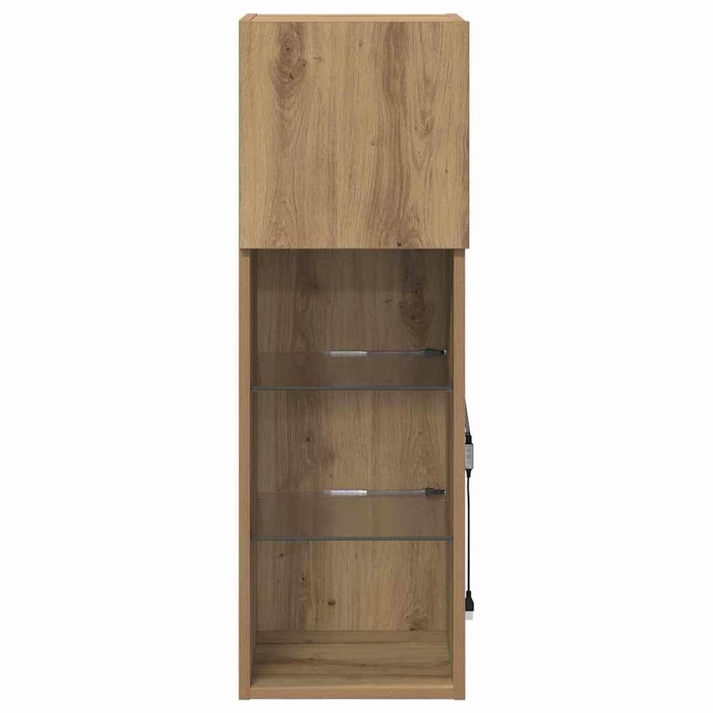 Wall-mounted TV Cabinets 2 pcs Artisan Oak 30.5 x 30 x 90 cm