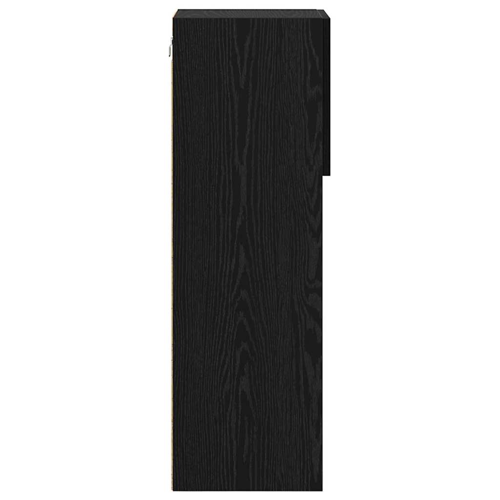 Wall-mounted TV Cabinets 2 pcs Black Oak 30.5 x 30 x 90 cm
