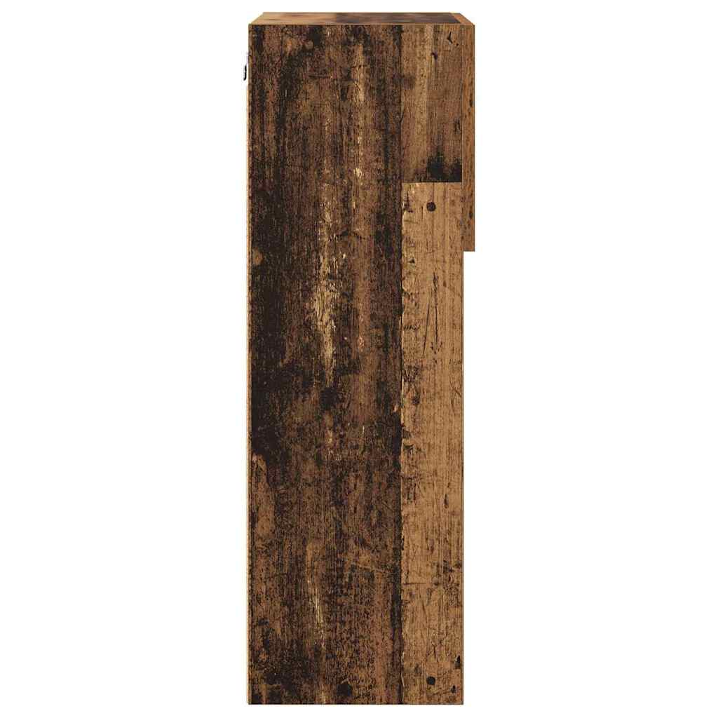 Wall-mounted TV Cabinet with LED Old Wood 40.5 x 30 x 90 cm