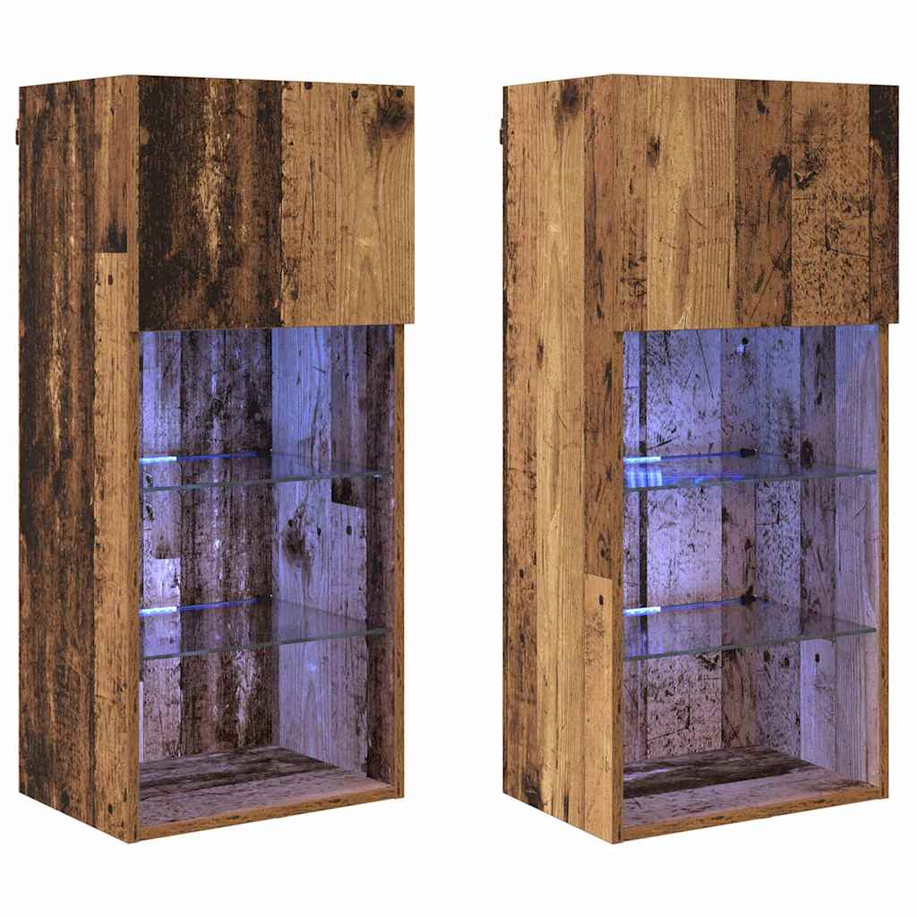 Wall-mounted TV Cabinets 2 pcs Old Wood Engineered Wood