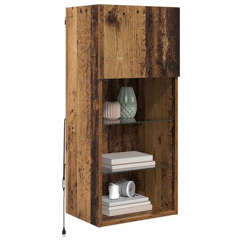 Wall-mounted TV Cabinets 2 pcs Old Wood 40.5 x 30 x 90 cm