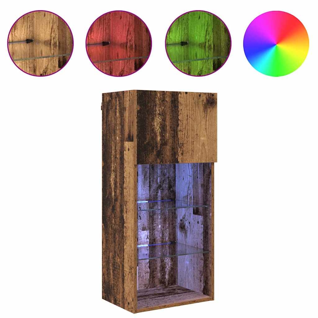 Wall-mounted TV Cabinets 2 pcs Old Wood 40.5 x 30 x 90 cm