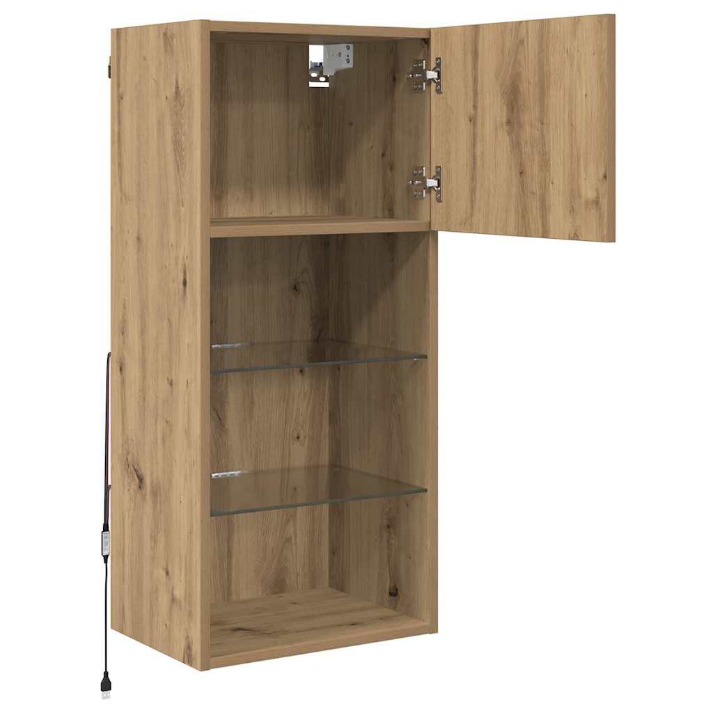 Wall-mounted TV Cabinets 2 pcs Artisan Oak 40.5 x 30 x 90 cm