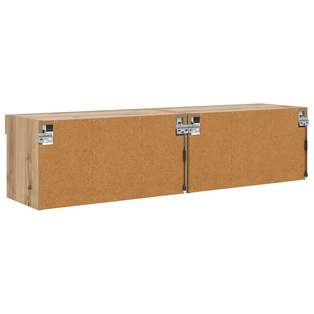 TV Cabinet Set with LED 2 pcs Artisan Oak 60 x 30 x 30 cm