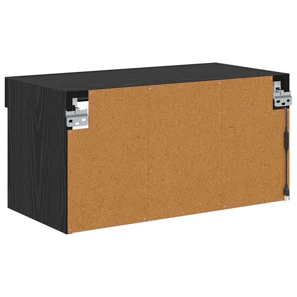 TV Cabinet Set Black Oak 60 x 30 x 30 cm Engineered Wood