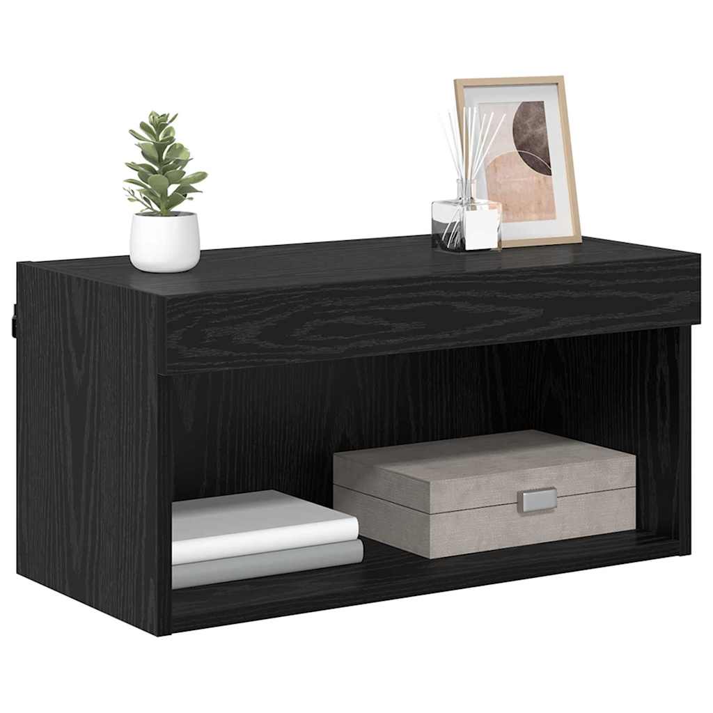 TV Cabinet Set Black Oak 60 x 30 x 30 cm Engineered Wood