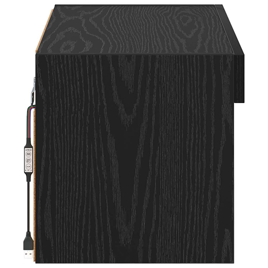 TV Cabinet Set Black Oak 60 x 30 x 30 cm Engineered Wood