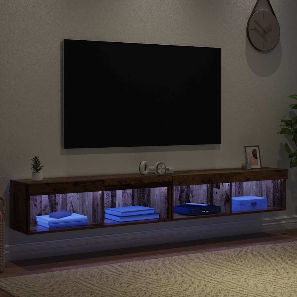 TV Cabinet Set 2 pcs Old Wood 100 x 30 x 30 cm Engineered Wood