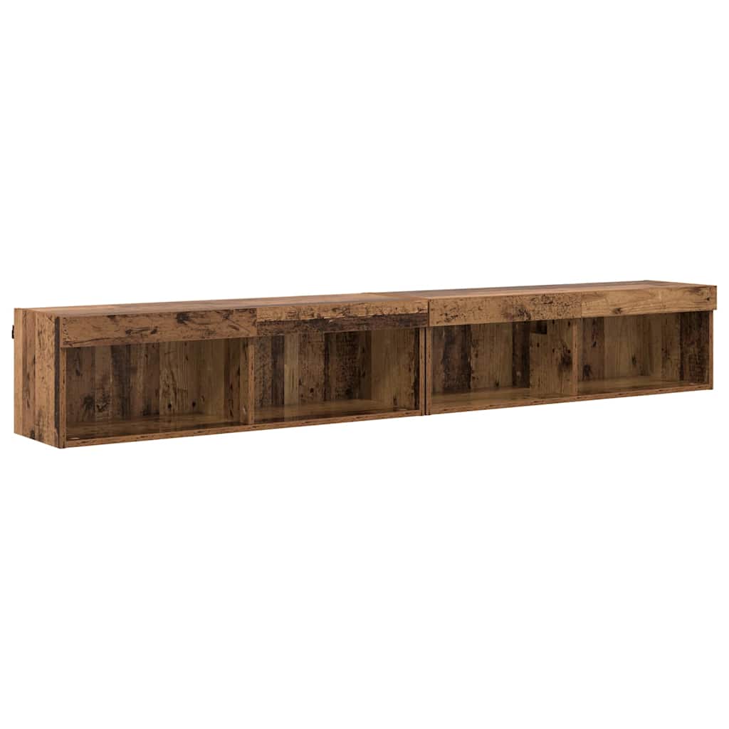 TV Cabinet Set 2 pcs Old Wood 100 x 30 x 30 cm Engineered Wood