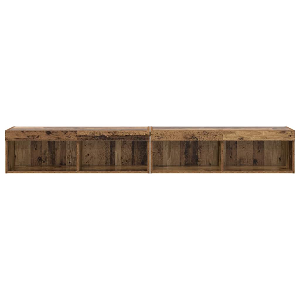 TV Cabinet Set 2 pcs Old Wood 100 x 30 x 30 cm Engineered Wood