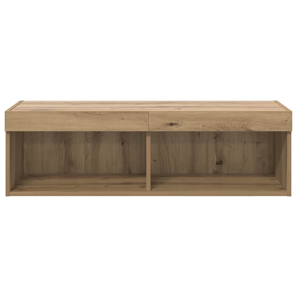TV Wall Cabinet Artisan Oak 100 x 30 x 30 cm Engineered Wood