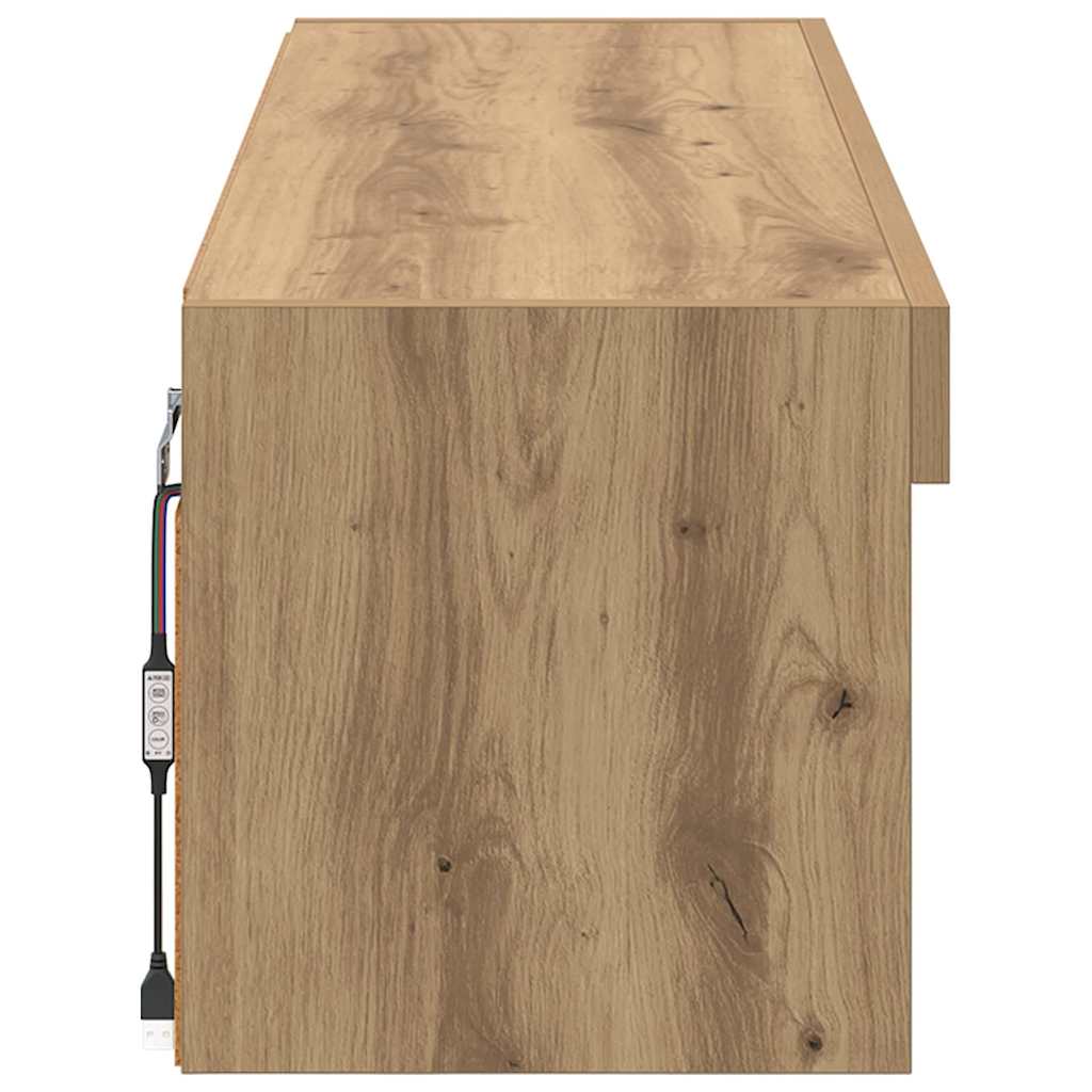 TV Wall Cabinet Artisan Oak 100 x 30 x 30 cm Engineered Wood