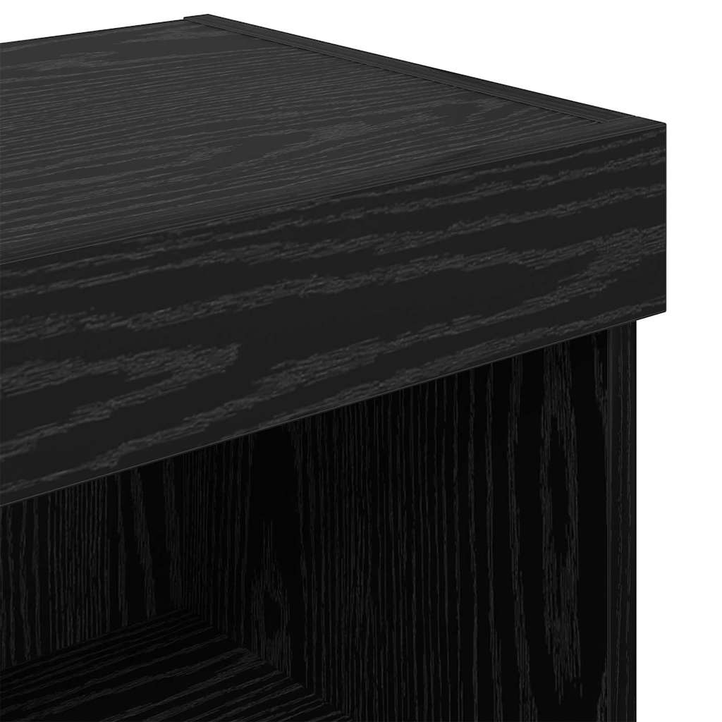 TV Cabinet Set 2 pcs Black Oak 100 x 30 x 30 cm Engineered Wood