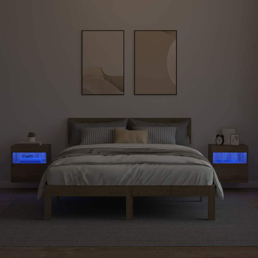 TV Wall Cabinets with LED 2 pcs Artisan Oak 40 x 30 x 40 cm