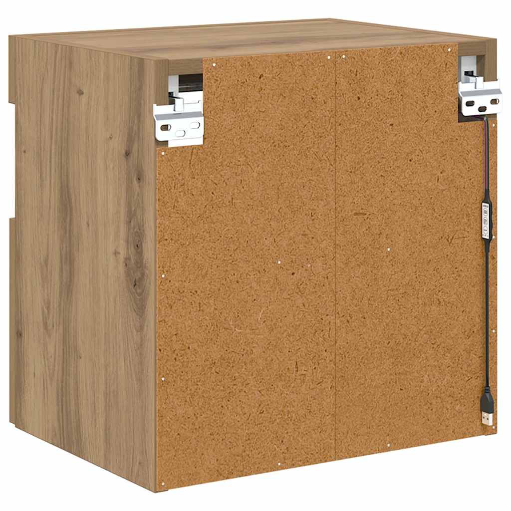 TV Wall Cabinets with LED 2 pcs Artisan Oak 40 x 30 x 40 cm