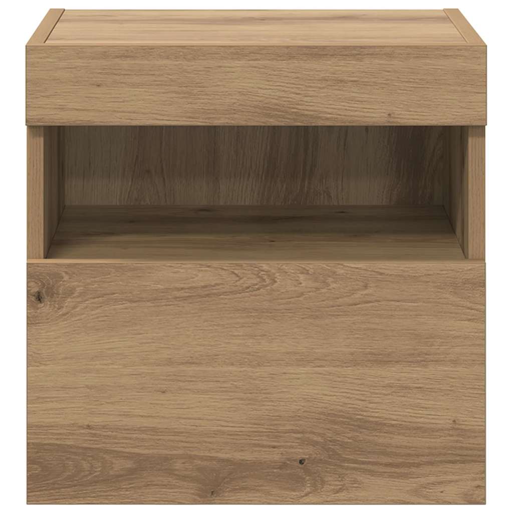 TV Wall Cabinets with LED 2 pcs Artisan Oak 40 x 30 x 40 cm