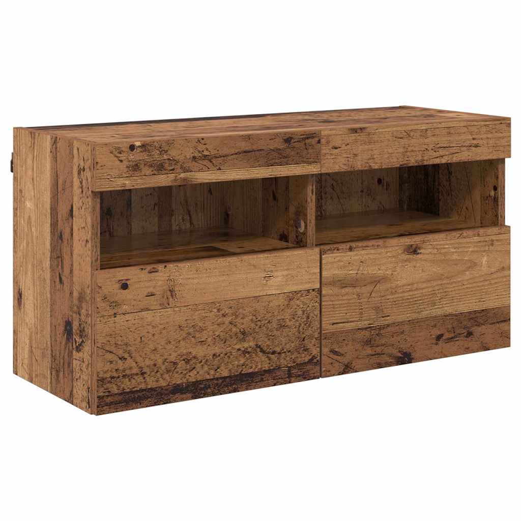 TV Wall Cabinet Old Wood 80 x 30 x 40 cm Engineered Wood