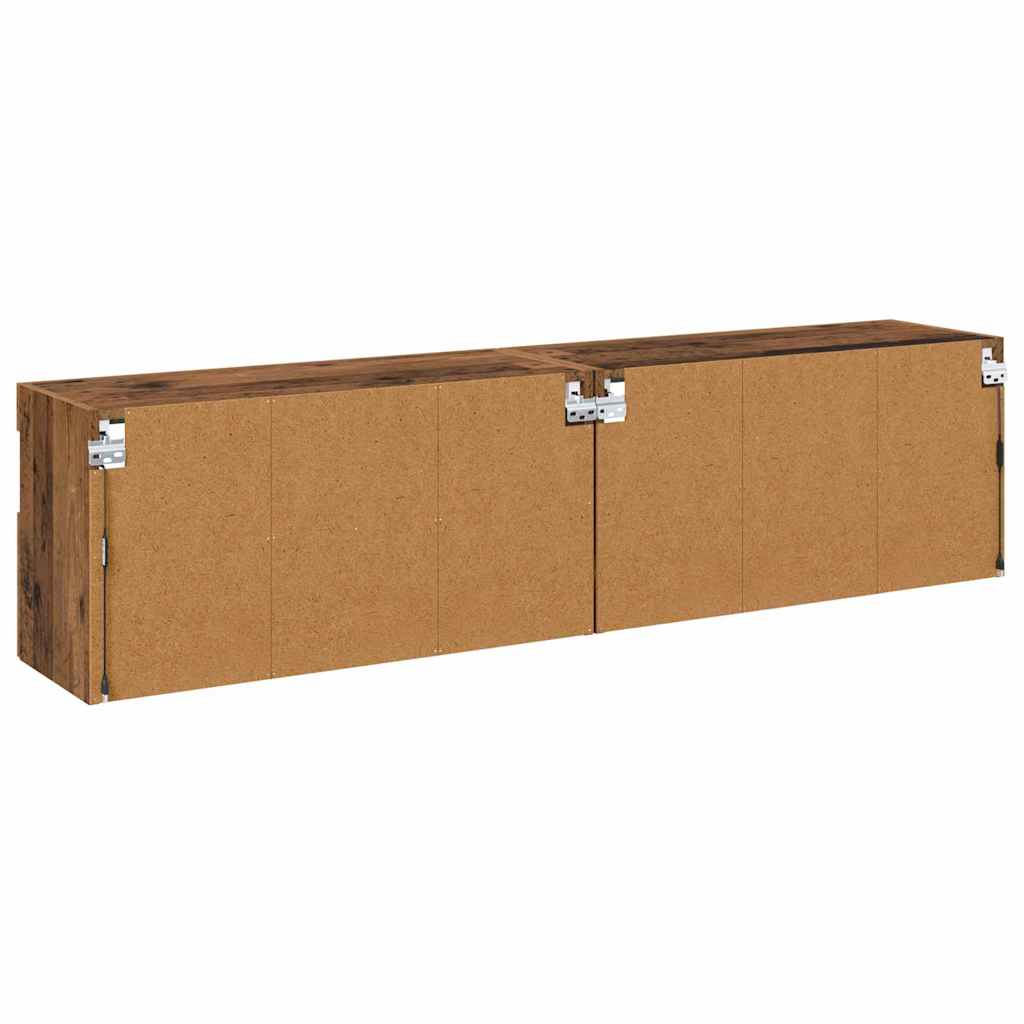 TV Wall Cabinets 2 pcs Old Wood 80 x 30 x 40 cm Engineered Wood