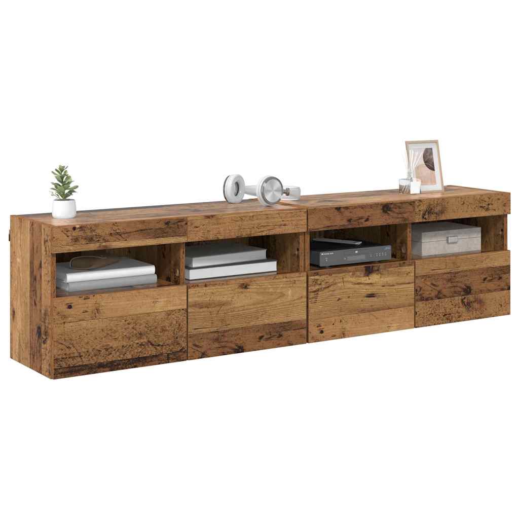 TV Wall Cabinets 2 pcs Old Wood 80 x 30 x 40 cm Engineered Wood