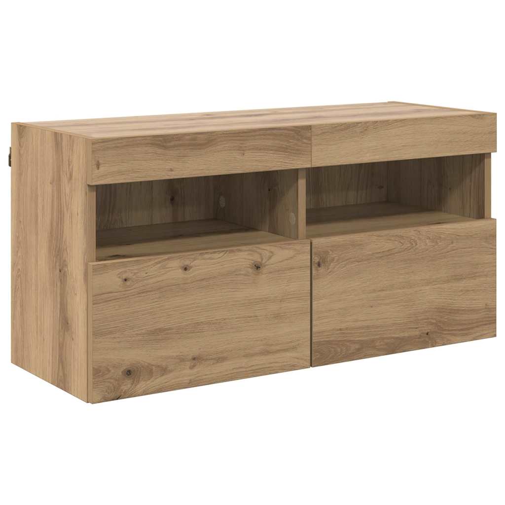 TV Wall Cabinet Artisan Oak 80 x 30 x 40 cm Engineered Wood