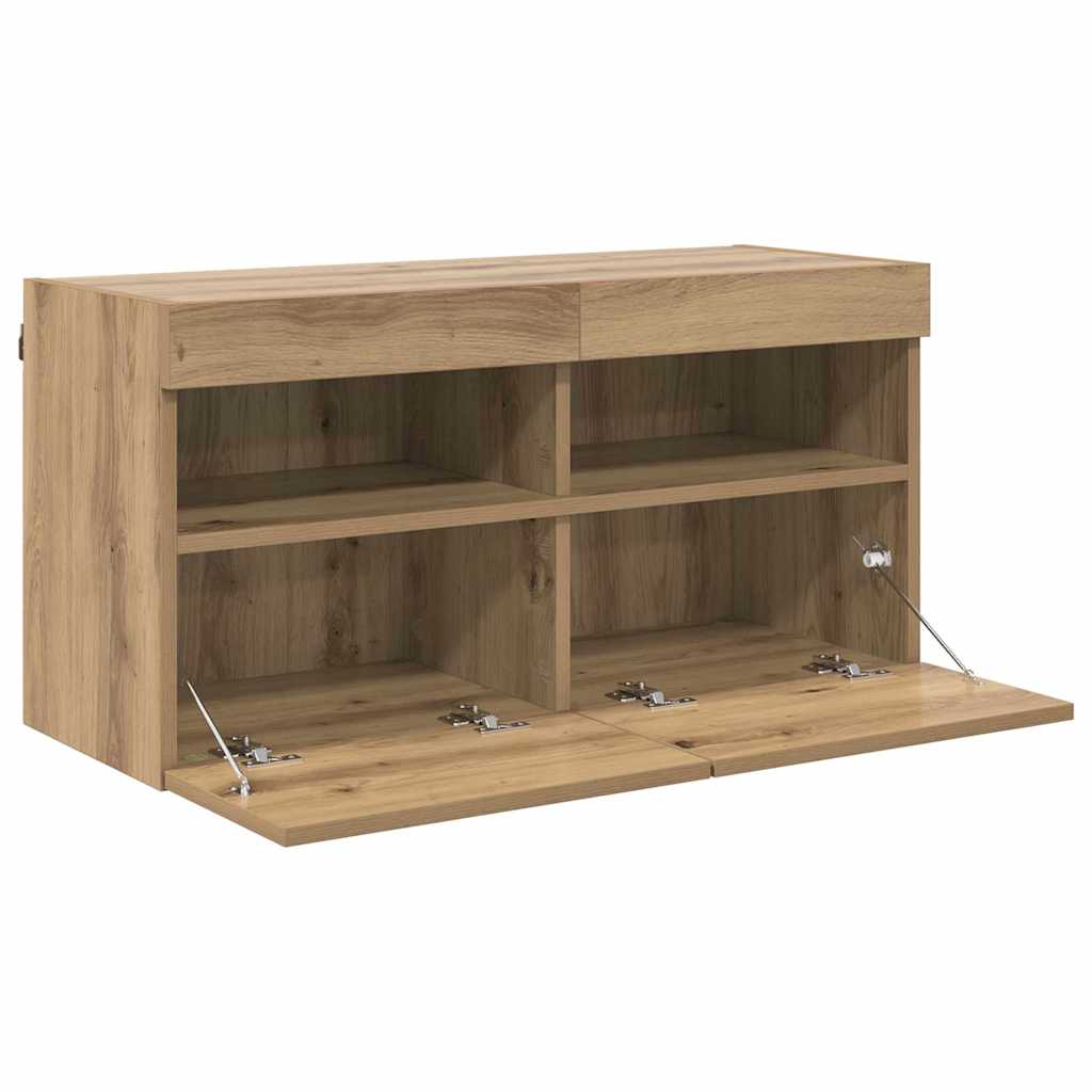 TV Wall Cabinet Artisan Oak 80 x 30 x 40 cm Engineered Wood