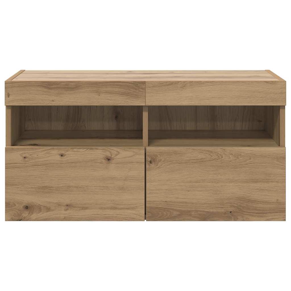 TV Wall Cabinet Artisan Oak 80 x 30 x 40 cm Engineered Wood
